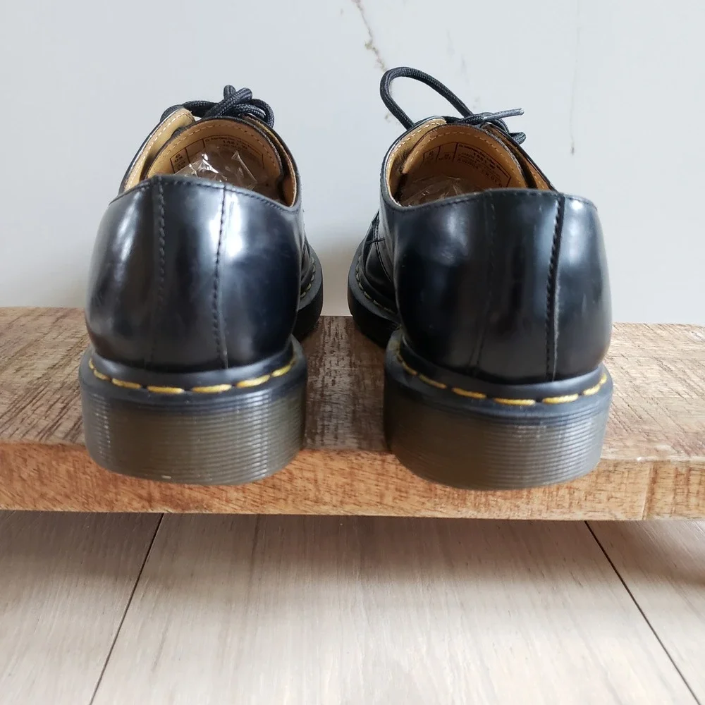 Dr. Martens 1461 Oxford Mens 8 Black Leather Lace Up Shoes Classic Grunge‎